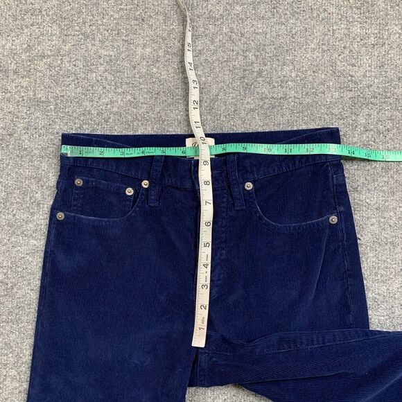 J Crew Pants Womens 25T Tall Blue Vintage SLIM Straight Corduroy Mid Rise Pocket - Picture 5 of 12